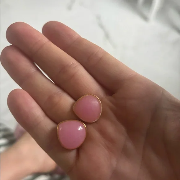 kate spade Pink Teardrop Gold-Trim Stud Earrings - Picture 6 of 7